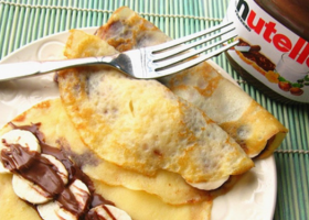 طريقة عمل كريب الموز بالنوتيلا