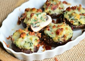 طريقة عمل الفطر المحشي سبانخ