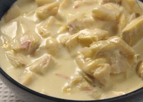 طريقة عمل خرشوف بالصلصة البيضاء