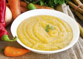 طريقة عمل بيورية الخضر المشوية