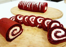 طريقة عمل سويس رول ريد فلفيت