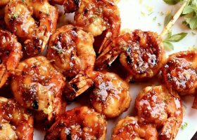 طريقة عمل الجمبري المشوي بالعسل