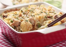 طريقة عمل طاجن المكرونة بالتونة و البصل المحمر