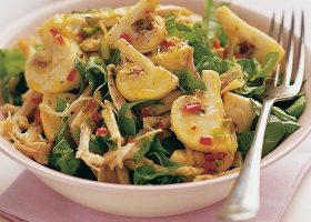 طريقة عمل سلطة الدجاج والمشروم