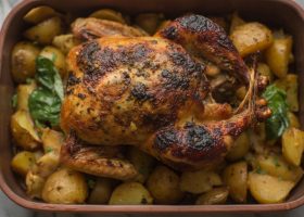طريقة عمل دجاج بالريحان