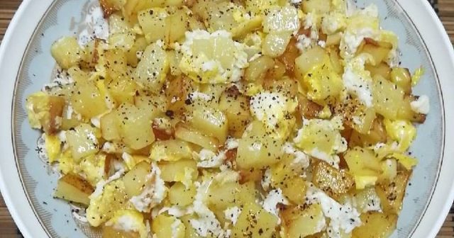 طريقة عمل مفركة بطاطا بالبيض