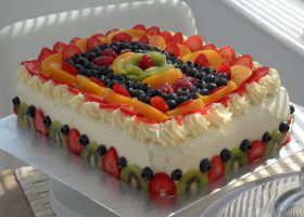 طريقة عمل تورتة الفواكة