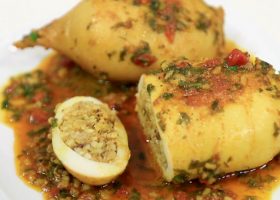 طريقة عمل الكاليمارى المحشى