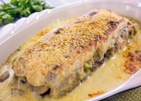 طريقة عمل صينية السمك بالمشروم