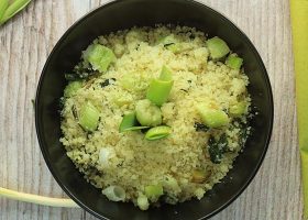 طريقة عمل كسكسي باللوز والنعناع