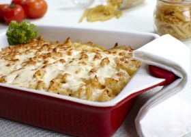 طريقة عمل باستا بالبسطرمة في الفرن