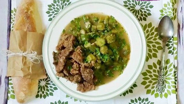 طريقة عمل بامية ويكة باللحم