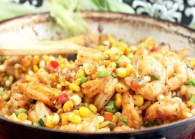 طريقة عمل الجمبري المقلي بالجبن الشيدر والذرة