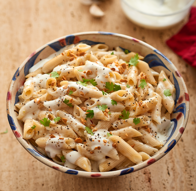طريقة عمل سلطة المكرونة بالزبادي