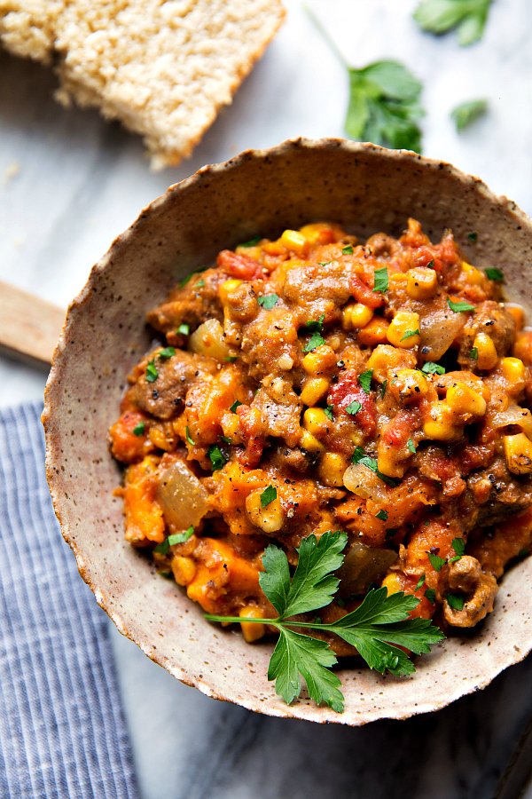 طريقة عمل لحم بتلو مع الذرة