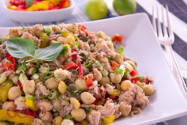 طريقة عمل سلطة التونة و الحمص