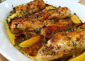 طريقة عمل دجاج بالزعتر و الليمون