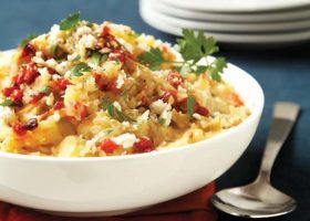 طريقة عمل البطاطس البيورية مع الفلفل الأحمر