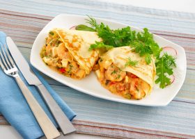 طريقة عمل كريب المأكولات البحرية