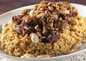 طريقة عمل فريك مع اللحم البتلو