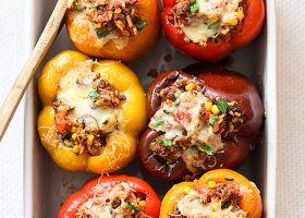 طريقة عمل فلفل محشو مشروم