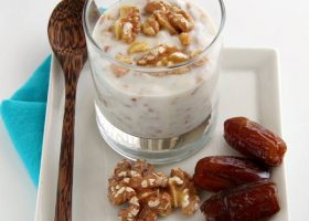 طريقة عمل بارفية البلح والزبادى