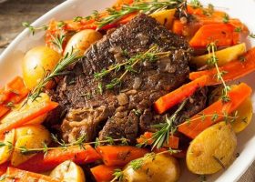 طريقة عمل لحم مشوي في طاجن