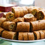 طريقة عمل كنافة مبرومة بالفستق