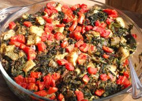 طريقة عمل طاجن خرشوف بالدجاج والسبانخ