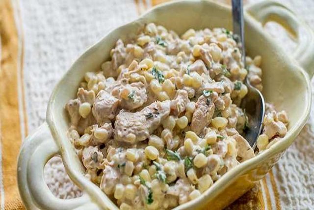 طريقة عمل سلطة الزبادى بالدجاج والذرة