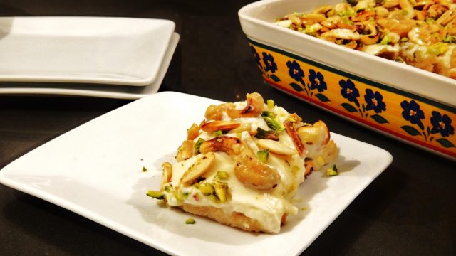 طريقة عمل مدلوقة بالقشطة