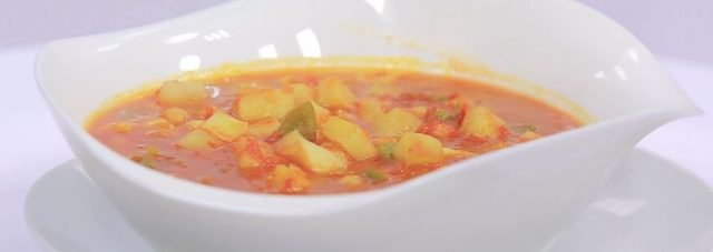 طريقة عمل بطاطس بالكارى والحمص