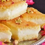 طريقة عمل بسبوسة محشية بالقشطة والنشا