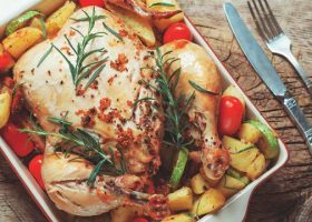 طريقة عمل غوزي الدجاج بالخضار