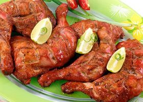 طريقة عمل أفخاذ الدجاج المشوية الهندية