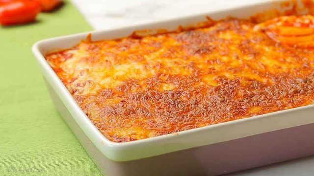 طريقة عمل صينية بطاطس البيتزا