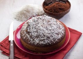 طريقة عمل كيك جوز الهند بالشكولاتة