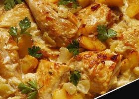 طريقة عمل بطاطا حلوة مع الدجاج