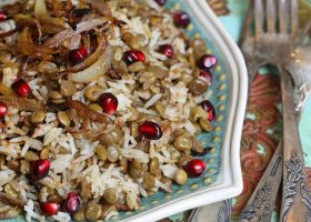 طريقة عمل أرز بالعدس