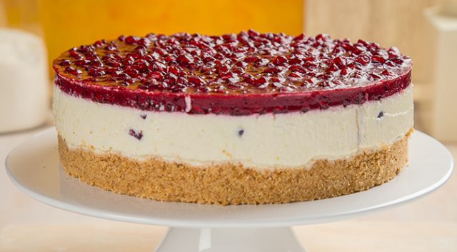 طريقة عمل تشيز كيك الرمان