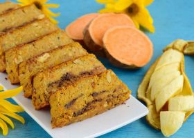 طريقة عمل كيكة بطاطا حلوة بالموز