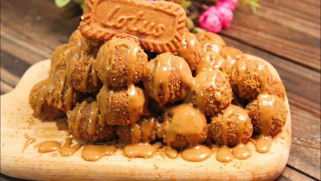 طريقة عمل حلى كرات اللوتس