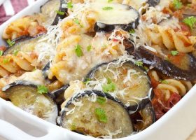 طريقة عمل مكرونة بالباذنجان