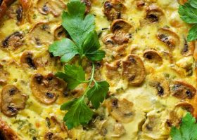 طريقة عمل الكيش بالفطر لايت