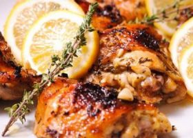 طريقة عمل الدجاج المطفى بالثوم والليمون
