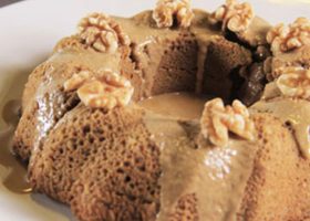 طريقة عمل كيكة القهوة والجوز