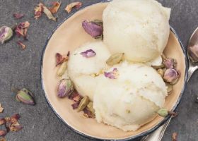 طريقة عمل ايس كريم الورد