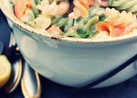 طريقة عمل باستا بالسلمون المدخن