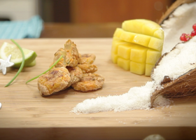 طريقة عمل أقراص السمك والمانجو التايلندية