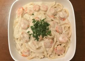 طريقة عمل الفيتوتشيني بالجمبري والكريمة